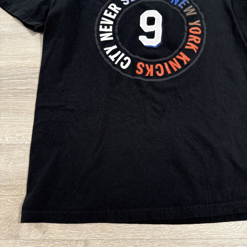 New York Knicks Shirt RJ Barrett Nike Boys Large Black Cotton Tee - Picture 5 of 9